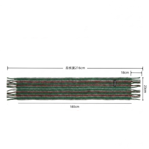 Simple Series Casual Stripe Tassel Mixed Color Wool Winter Scarves h5 Picture4