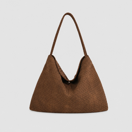 Minimalist Style Woven Solid Color Suede Women's Shoulder Bags