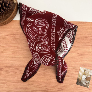 Ethnic Series Casual Mixed Color Paisley Pattern Polyester Triangular Scarves h5 Picture4