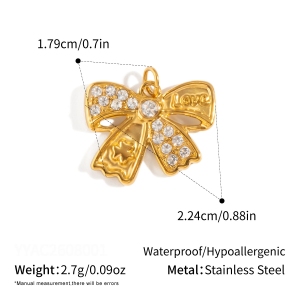 Stainless Steel Waterproof Gold Color Diy Pendants h5