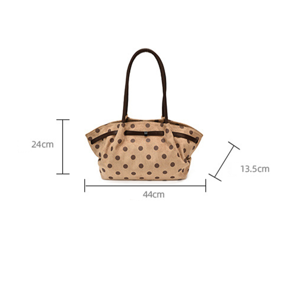 Parisian Chic Style Polka Dots Imitation Suede Women's Tote Bag h5Picture7