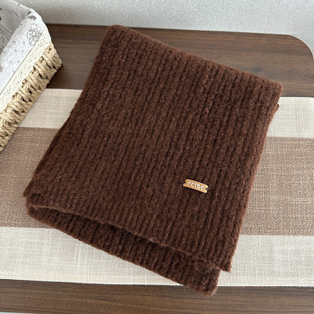Simple Series Daily Solid Color Wool Polyester Blend Winter Scarves