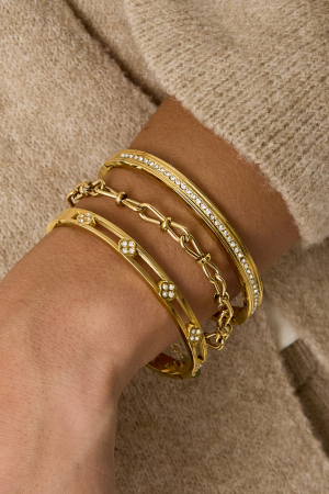 Stainless Steel Bangles Circle Simple Daily Simple Series Women's Jewelry h5 Picture2