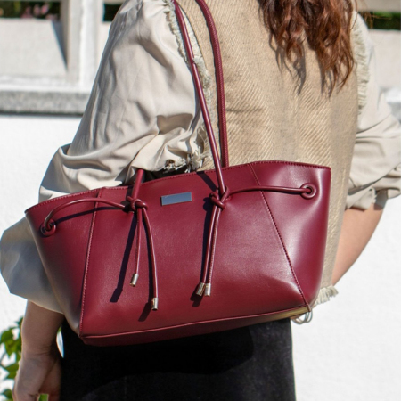 Bolso Tote De Mujer De Pu De Color Liso Y Estilo Minimalista 2