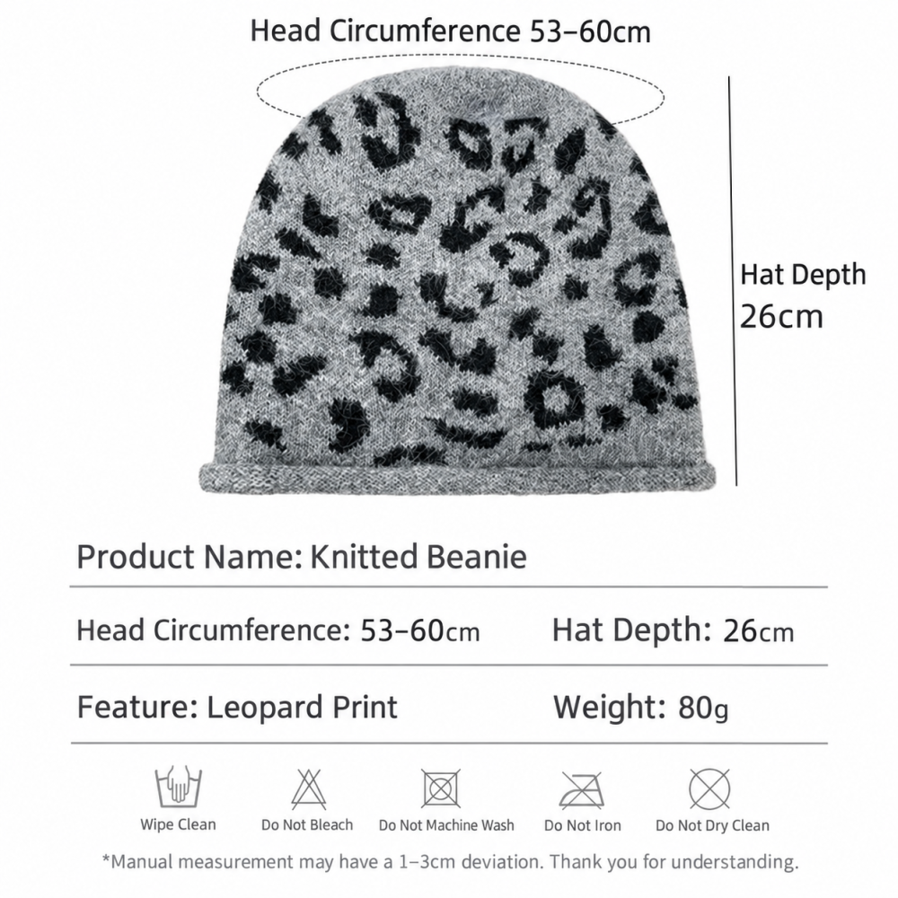 Simple Series Retro Leopard Print Polyester Beanie Picture4