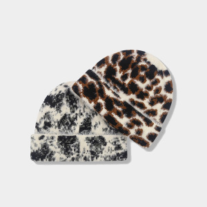 Simple Series Retro Key Mixed Color Animal Print Polyester Beanie h5 Picture8