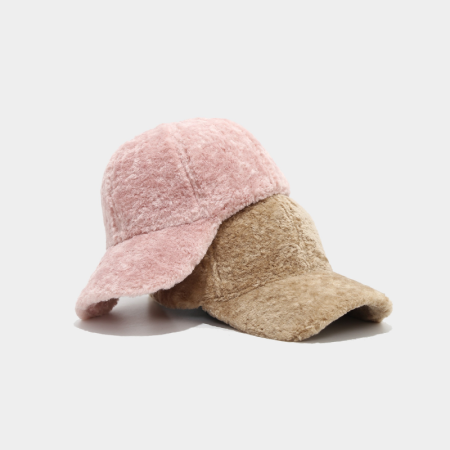 Simple Series Daily Solid Color Imitation Fur Baseball Cap