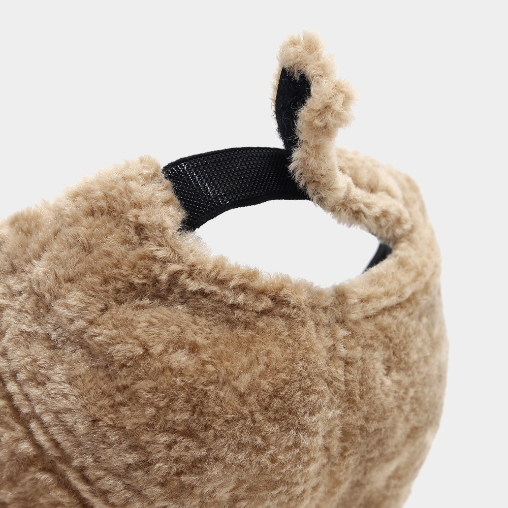Simple Series Daily Solid Color Imitation Fur Baseball Cap h5Picture6