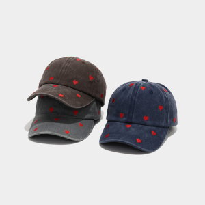 Simple Series Casual Heart Solid Color Cotton Baseball Cap h5 Picture2