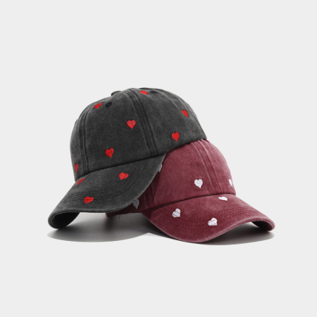Simple Series Casual Heart Solid Color Cotton Baseball Cap