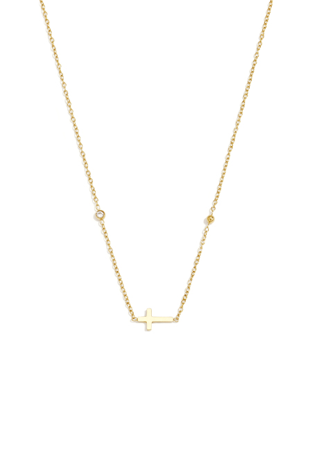 Collares Con Colgante De Acero Inoxidable, Cruz, Serie Sencilla Para El Día A Día, Joyería Para Mujer.