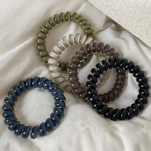 Simple Series Daily Solid Color Plastic Hair Ties h5 Picture2