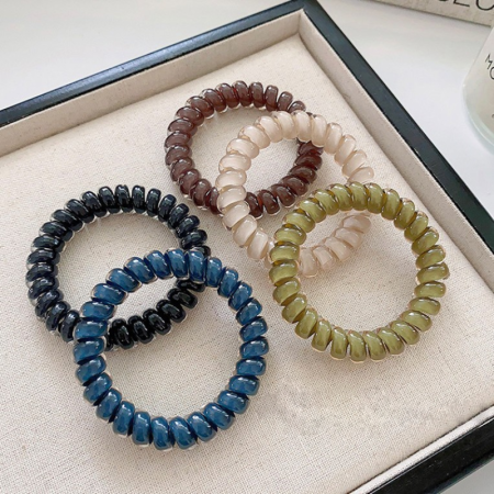Simple Series Daily Solid Color Plastic Hair Ties