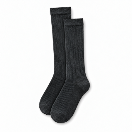 Women's Slight Bounce Basic Solid Color Calf Socks