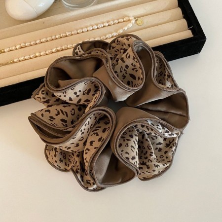 Simple Series Retro Leopard Print Polyester Scrunchies
