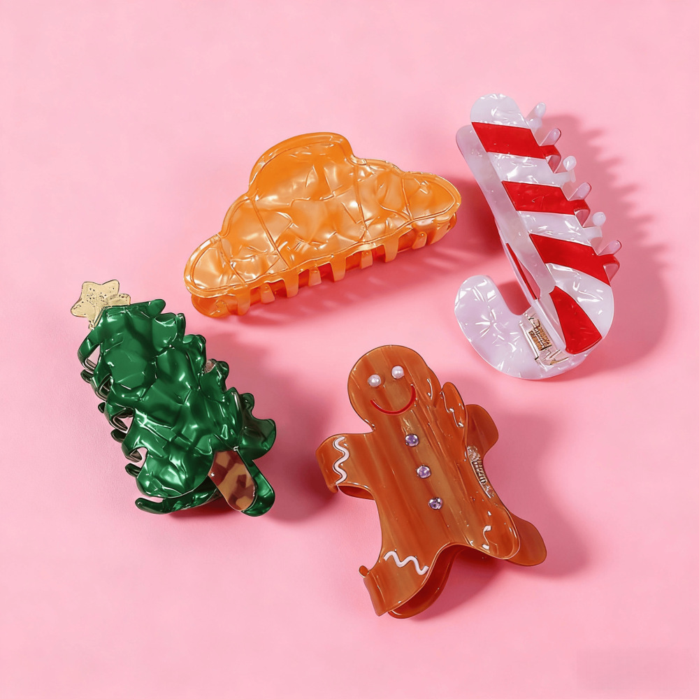 Ethnic Series Cute Cartoon Christmas Resin Hair Claws h5Picture2