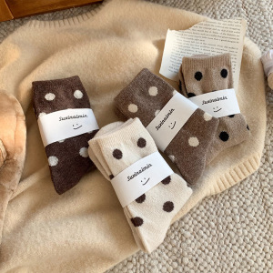 Basis Polka Dots Kleurenconflict Polka Dots Sokken Tot Halverwege De Kuit h5 Afbeelding5