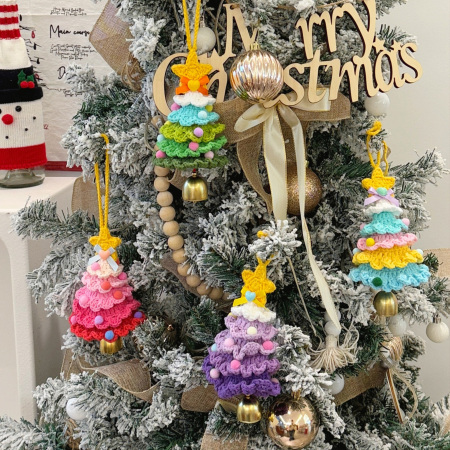 Schattig Gehaakt Kerstbedeltje Van Garen 2