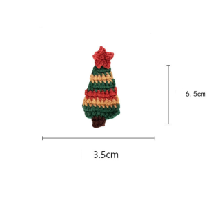 Simple Series Cute Christmas Plant Woven Cotton Hair Clips h5 Picture5