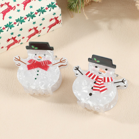 Simple Series Cute Cartoon Christmas Acetate Hair Claws 2
