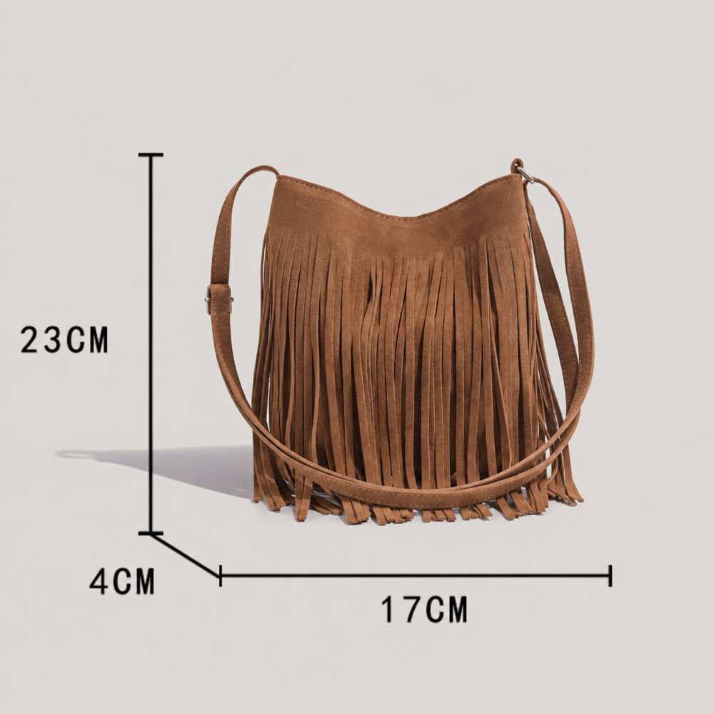 Streetwear Style Tassel Solid Color Tassel Women's Square Bag