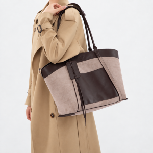 Casual Style Patchwork Solid Color Patchwork Suede Women's Tote Bags h5 Picture2