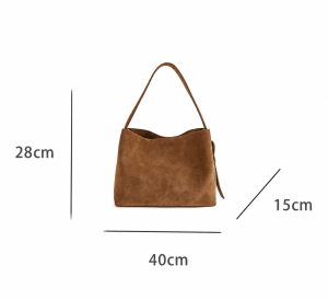 Casual Style None Solid Color Suede Women's Square Shoulder Bags h5 Picture2