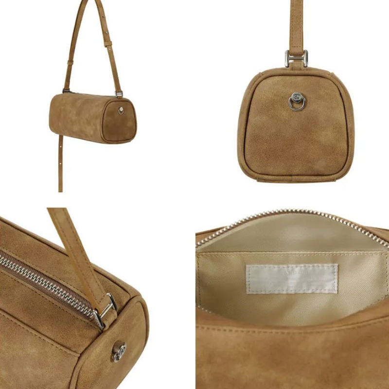 Minimalist Style None Solid Color Suede Women's Underarm Shoulder Bags h5Picture5
