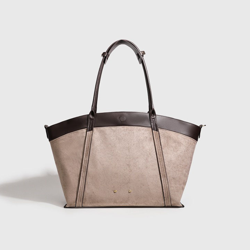 Casual Style Patchwork Solid Color Patchwork Suede Women's Tote Bags Picture7