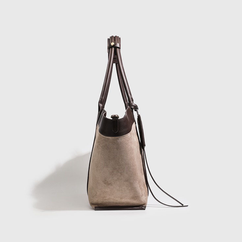 Casual Style Patchwork Solid Color Patchwork Suede Women's Tote Bags Picture12