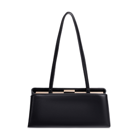 Minimalist Style Metal Hardware Solid Color Premium Quality Pu Women's Trapezoid Shoulder Bags
