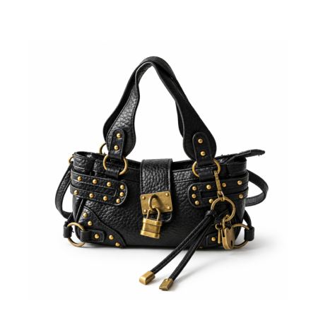 Streetwear Stijl, Metalen Details, Studs, Effen Kleur, Sluiting, Klinknagels, Premium Kwaliteit Pu, Vierkante Dameshandtas