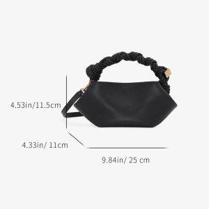Minimalist Style Metal Hardware Irregular Shape Solid Color Twist Pu Women's Square Crossbody Bags h5 Picture7