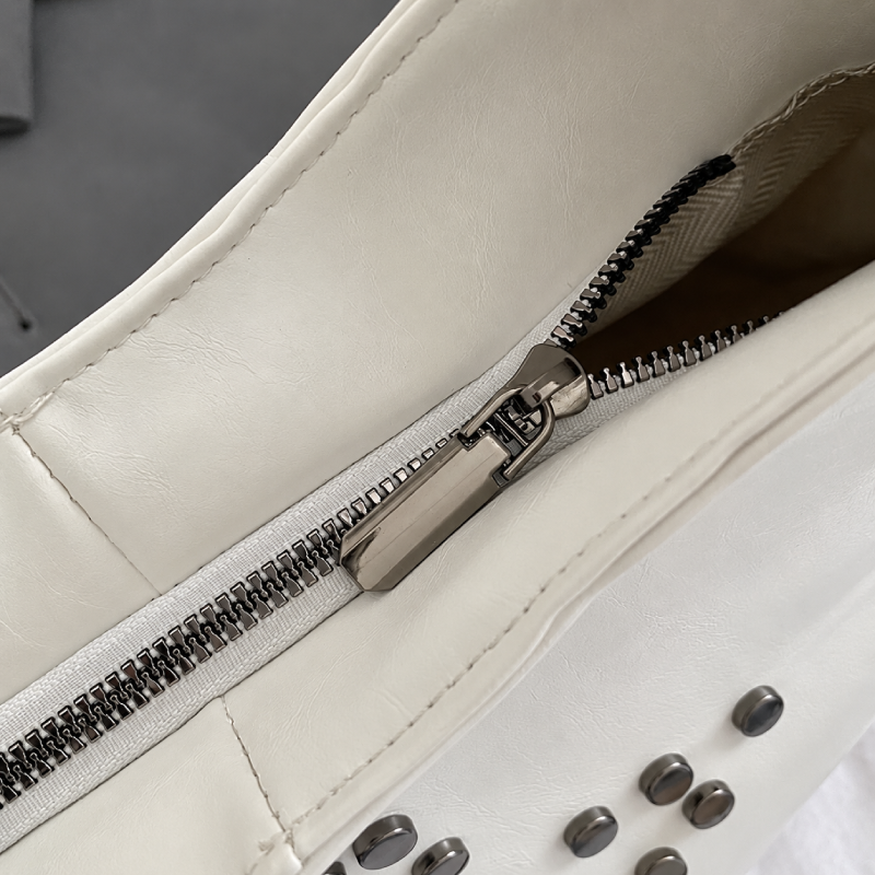 Casual Style Metal Hardware Studded Solid Color Star Rivet Pu Women's Underarm Shoulder Bags h5Picture5