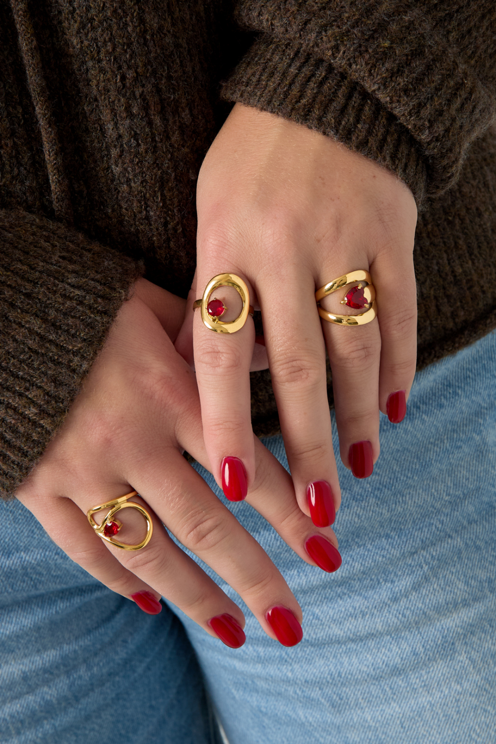 Minimalistische Ringen Van Roestvrij Staal, Ronde, Casual, Dagelijkse, Eenvoudige Serie, Damessieraden Afbeelding2