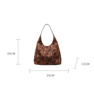 Boho Style Printed Solid Color Paisley Pattern Suede Women's Square Shoulder Bags h5 Picture5