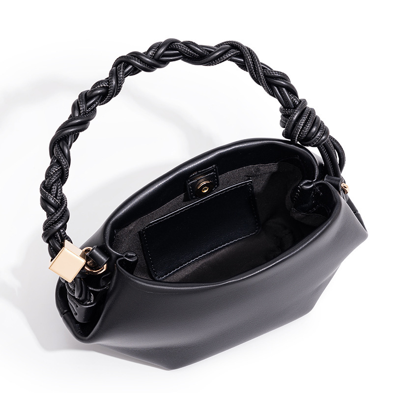 Minimalist Style Metal Hardware Irregular Shape Solid Color Twist Pu Women's Square Crossbody Bags h5Picture5