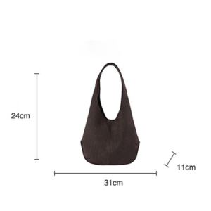 Casual Style Woven Solid Color Woven Pu Women's Underarm Shoulder Bags h5 Picture8