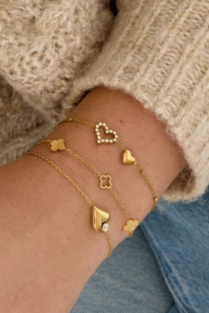 Pulseras De Acero Inoxidable Con Dije De Corazón, Sencillas, De La Serie Daily Simple, Joyería Para Mujer h5 Imagen3