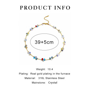 Collares De Cuentas De Cristal Color Oro Para Mujer h5 Imagen5