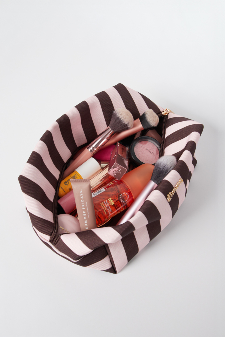 Kosmetiktaschen, Gestreift, Schlicht, Aus Polyester, Alltagsaccessoires 2