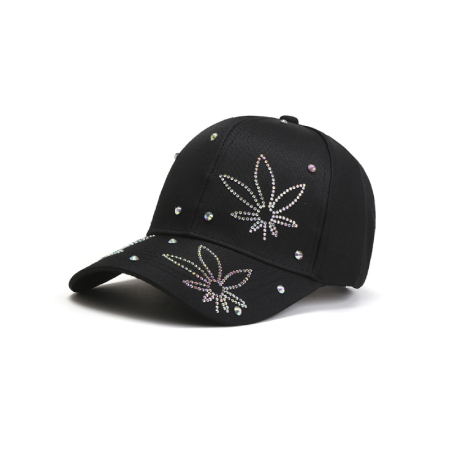 Gorra De Béisbol De Algodón De Color Liso Con Estampado Floral Sencillo De La Serie Luxurious 2