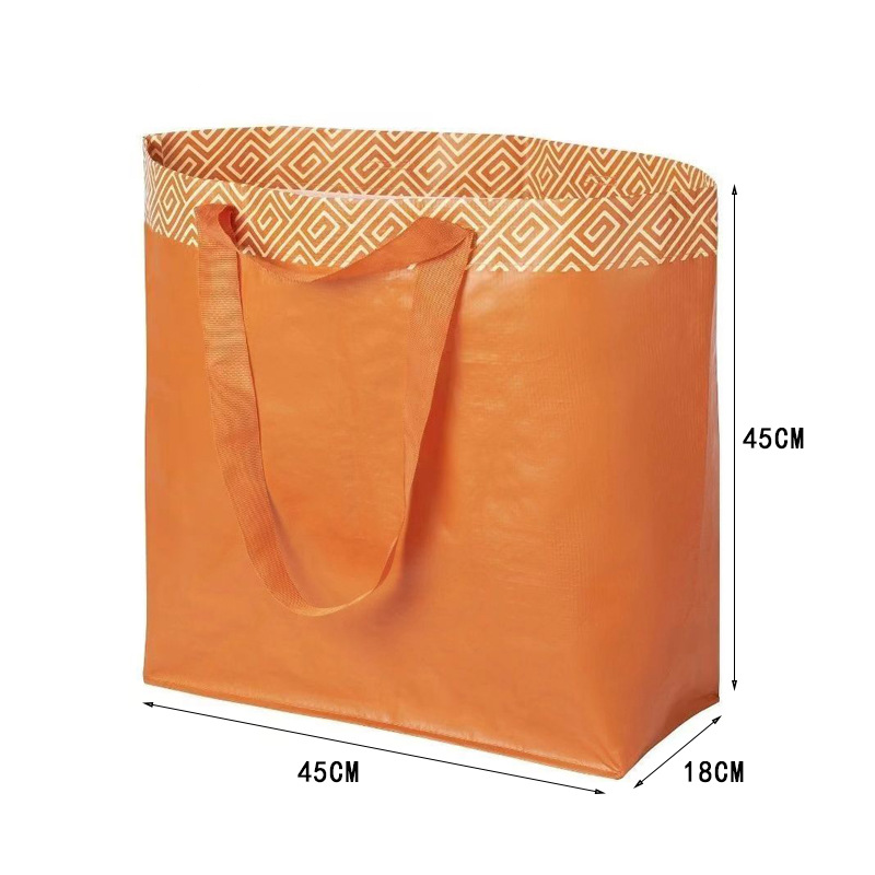 Casual Style Woven Solid Color Plaid Mixed Color Geometric Shape Pp Women's Square Shopper Bags