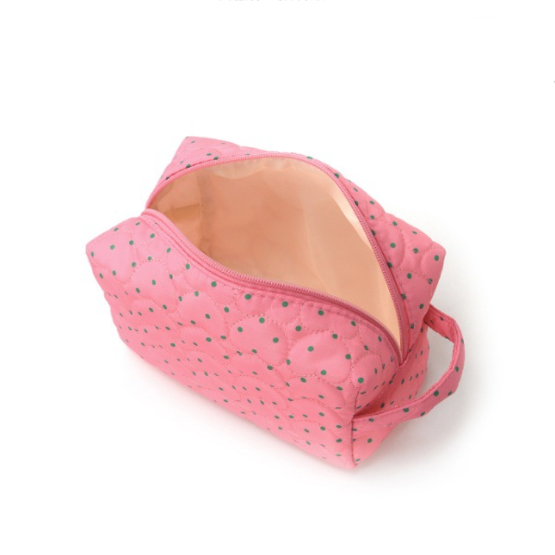 Simple Series Casual Solid Color Polka Dots Polyester Makeup Bags h5Picture6