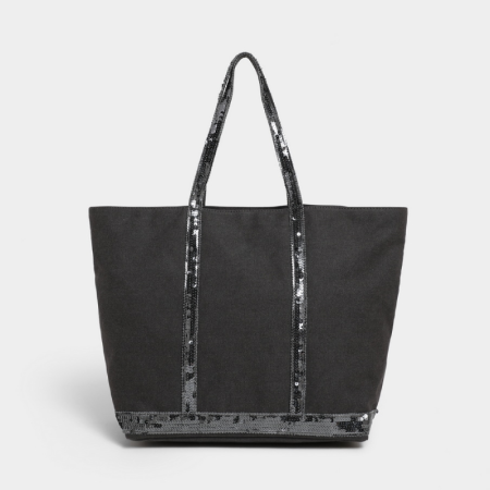 Lässige Patchwork-Pailletten-Tragetaschen Aus Einfarbigem Canvas Für Damen 2