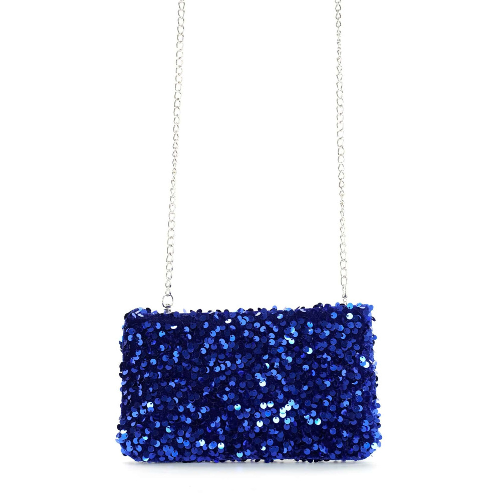 Evening Style Sequin Solid Color Polyester Women's Square Crossbody Bags h5Picture2