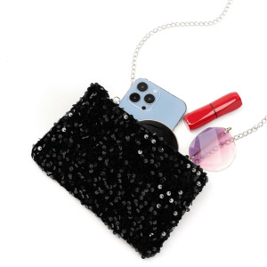 Evening Style Sequin Solid Color Polyester Women's Square Crossbody Bags h5 Picture4