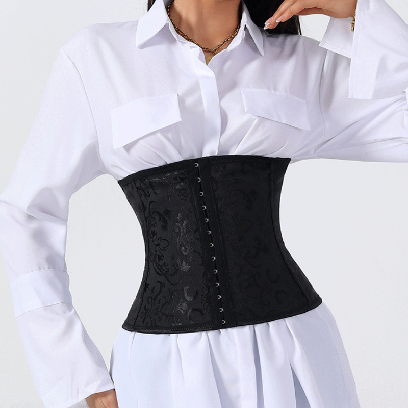 Classic Series Elegant Flower Bow Knot Solid Color Polyester Corset Belt h5Picture2