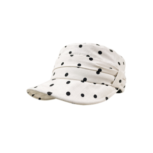 Simple Series Daily Polka Dots Fabric Berets h5
