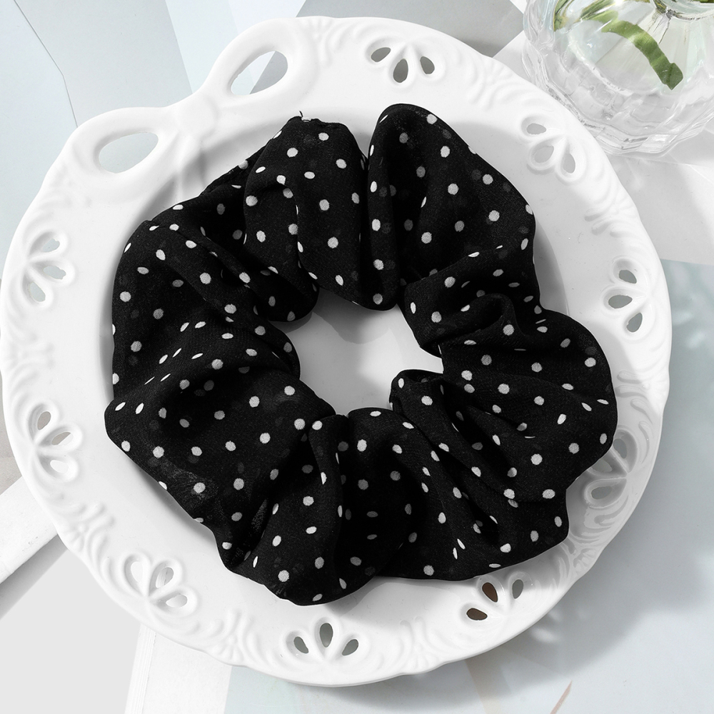Simple Serisi Günlük Puantiyeli Karışık Renkli Polyester Saç Tokaları Resim5